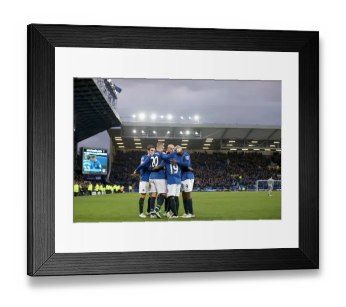 Framed Print : Ross Barkley Scores Third: Everton's Triumph over Newcastle United at Goodison Park