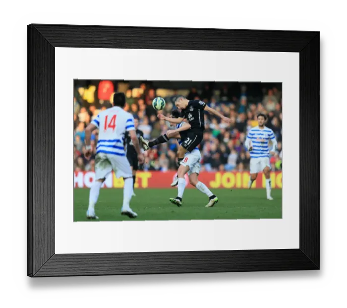 Framed Print : Battle for the Ball: Osman vs. Barton - Everton vs. Queens Park Rangers, Premier League Framed Print : Battle for the Ball: Osman vs. Barton - Everton vs. Queens Park Rangers, Premier League