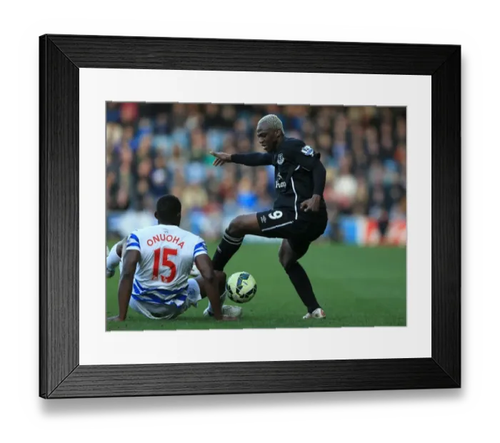 Framed Print : Battle for the Ball: Onuoha vs. Kone - Queens Park Rangers vs. Everton Framed Print : Battle for the Ball: Onuoha vs. Kone - Queens Park Rangers vs. Everton