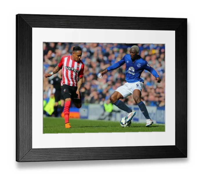 Framed Print : Everton vs Southampton: A Battle of Wings - Kone vs Clyne at Goodison Park, Barclays Premier League Framed Print : Everton vs Southampton: A Battle of Wings - Kone vs Clyne at Goodison Park, Barclays Premier League