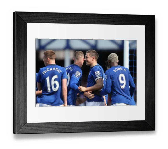 Framed Print : Jagielka Scores First Goal: Everton's Triumph Over Southampton in Barclays Premier League Framed Print : Jagielka Scores First Goal: Everton's Triumph Over Southampton in Barclays Premier League