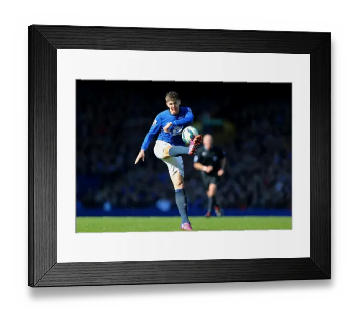 Framed Print : John Stones in Action: Everton vs Southampton, Premier League Showdown at Goodison Park Framed Print : John Stones in Action: Everton vs Southampton, Premier League Showdown at Goodison Park