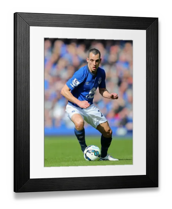 Framed Print : Leon Osman at Goodison Park: Everton vs Southampton, Barclays Premier League