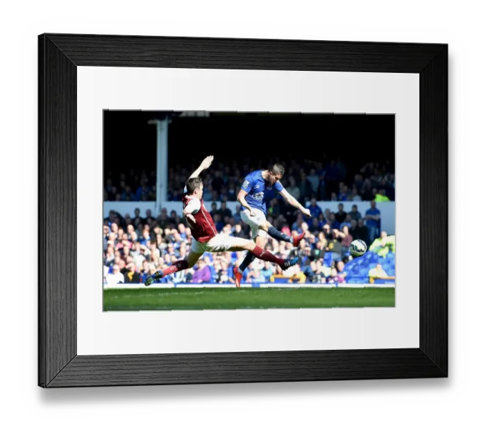 Framed Print : Mirallas Strikes First: Everton's Winning Goal vs. Burnley (BPL, Goodison Park)