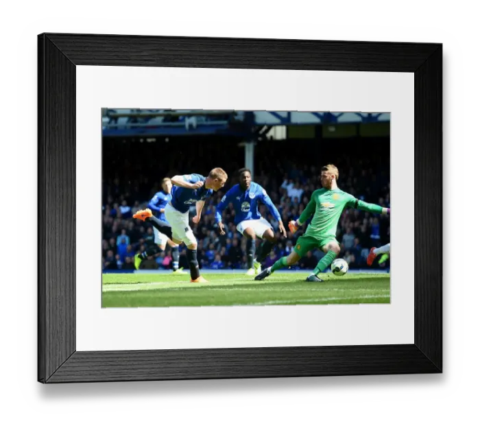 Framed Print : James McCarthy Scores the Opener: Everton's Thrilling Goal vs Manchester United, Barclays Premier League - Goodison Park Framed Print : James McCarthy Scores the Opener: Everton's Thrilling Goal vs Manchester United, Barclays Premier League - Goodison Park