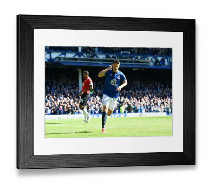 Framed Print : Everton's Mirallas Scores Third: Everton 3- Manchester United (Goodison Park) Framed Print : Everton's Mirallas Scores Third: Everton 3- Manchester United (Goodison Park)