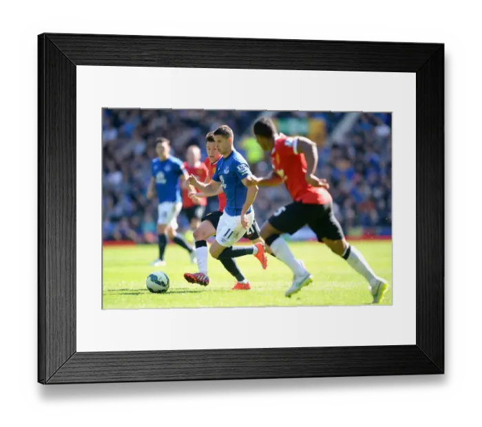 Framed Print : Everton vs Manchester United: Kevin Mirallas Thrills at Goodison Park - Barclays Premier League Framed Print : Everton vs Manchester United: Kevin Mirallas Thrills at Goodison Park - Barclays Premier League