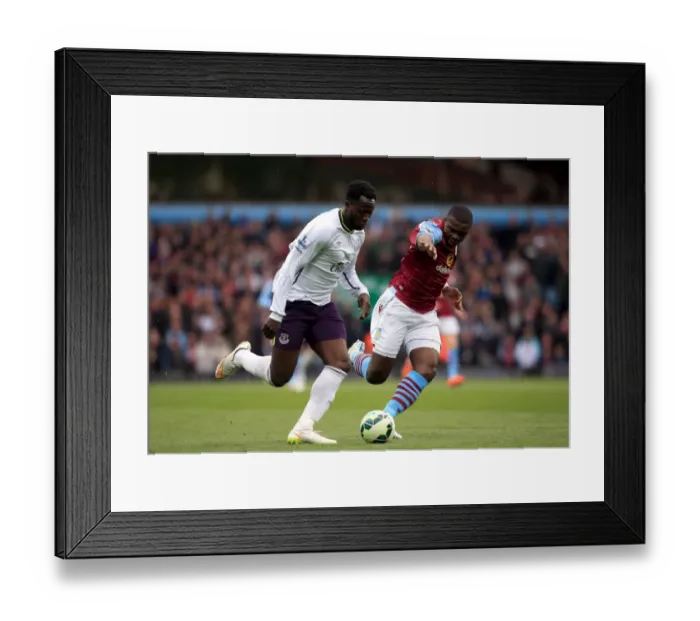 Framed Print : Intense Rivalry: Lukaku vs. Okore's Battle for Ball Possession - Aston Villa vs. Everton, Premier League Framed Print : Intense Rivalry: Lukaku vs. Okore's Battle for Ball Possession - Aston Villa vs. Everton, Premier League