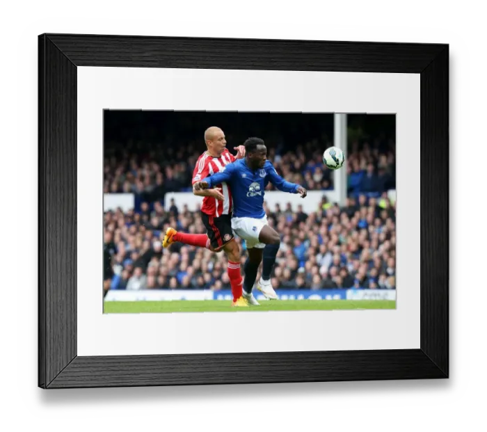 Framed Print : Everton's Lukaku Clashes with Sunderland's Brown: Premier League Battle at Goodison Park, May 2015 Framed Print : Everton's Lukaku Clashes with Sunderland's Brown: Premier League Battle at Goodison Park, May 2015
