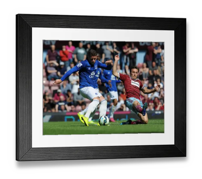 Framed Print : Barkley vs Noble: A Football Rivalry Ignites - Everton vs West Ham United, Premier League
