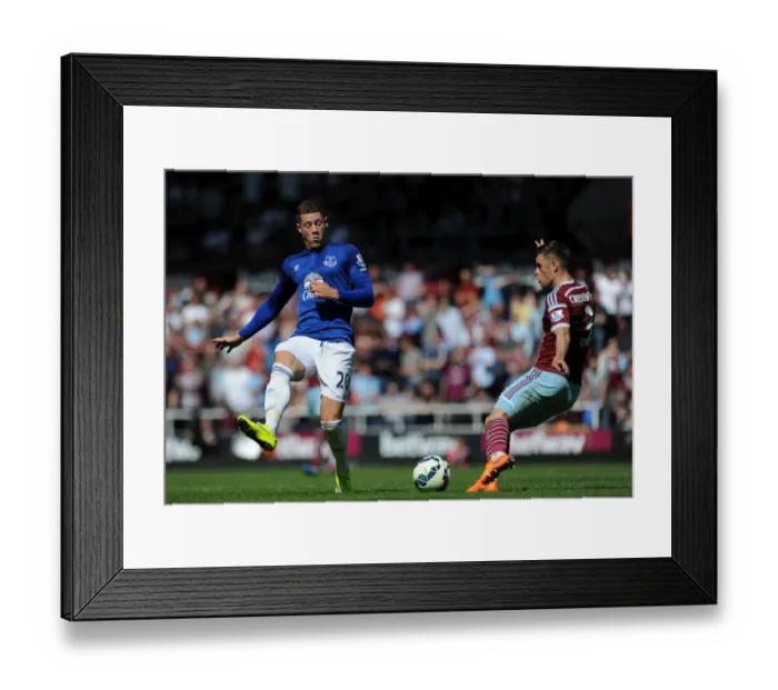 Framed Print : Intense Rivalry: Barkley vs Cresswell at Upton Park - Everton vs West Ham United, Premier League Framed Print : Intense Rivalry: Barkley vs Cresswell at Upton Park - Everton vs West Ham United, Premier League
