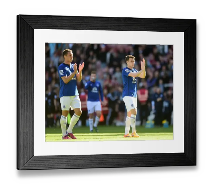 Framed Print : Everton's Unified Victory: Coleman and Jagielka Salute the Faithful (West Ham United vs Everton) Framed Print : Everton's Unified Victory: Coleman and Jagielka Salute the Faithful (West Ham United vs Everton)
