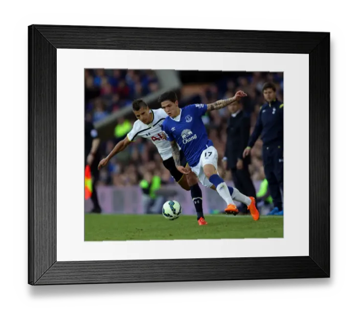 Framed Print : Battle for the Ball: Muhamed Besic vs. Erik Lamela - Everton vs. Tottenham Rivalry at Goodison Park Framed Print : Battle for the Ball: Muhamed Besic vs. Erik Lamela - Everton vs. Tottenham Rivalry at Goodison Park