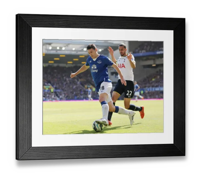 Framed Print : Intense Battle for Ball Possession: Gareth Barry vs. Nacer Chadli - Everton vs. Tottenham, Premier League, Goodison Park Framed Print : Intense Battle for Ball Possession: Gareth Barry vs. Nacer Chadli - Everton vs. Tottenham, Premier League, Goodison Park