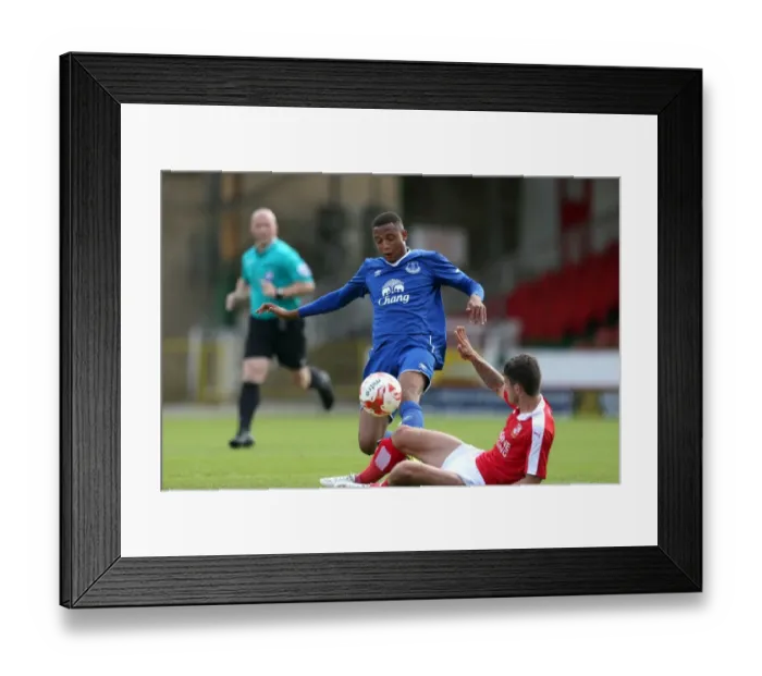 Framed Print : Everton's Brendan Galloway Faces Off Against Swindon Town in Pre-Season Friendly Framed Print : Everton's Brendan Galloway Faces Off Against Swindon Town in Pre-Season Friendly
