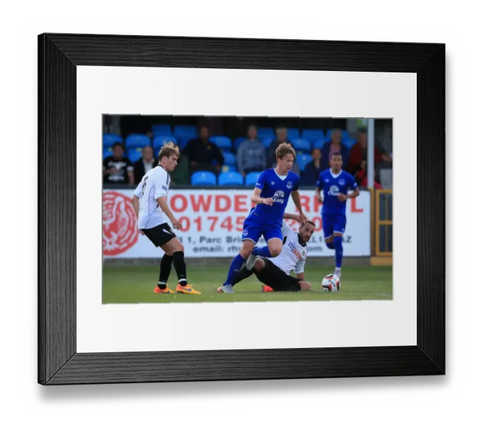 Framed Print : Kieran Dowell Charges Rhyl Defense in Everton U21s Pre-Season Friendly at Belle Vue Framed Print : Kieran Dowell Charges Rhyl Defense in Everton U21s Pre-Season Friendly at Belle Vue