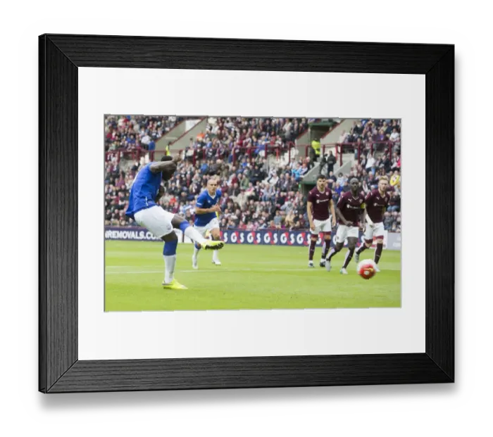 Framed Print : Everton's Pre-Season Hat-Trick Triumph: Romelu Lukaku Shines at Tynecastle Against Heart of Midlothian Framed Print : Everton's Pre-Season Hat-Trick Triumph: Romelu Lukaku Shines at Tynecastle Against Heart of Midlothian