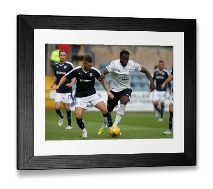 Framed Print : Everton's Lukaku vs Meggatt: A Pre-Season Showdown at Dens Park Framed Print : Everton's Lukaku vs Meggatt: A Pre-Season Showdown at Dens Park