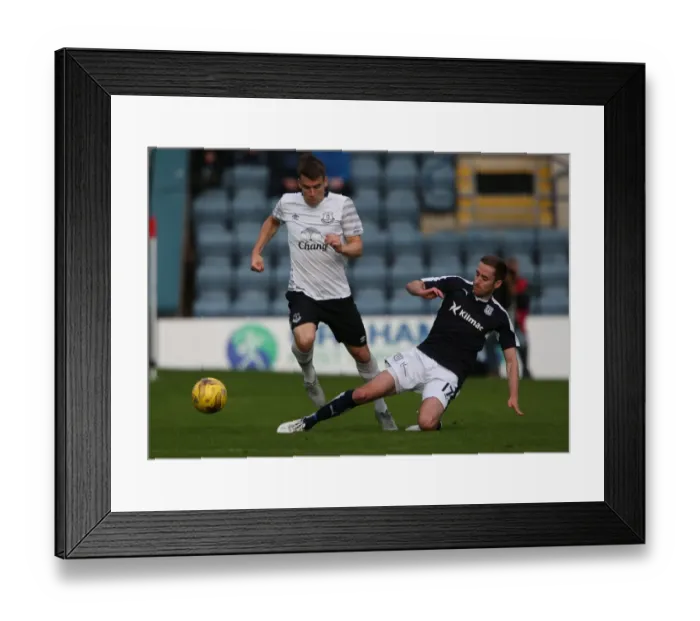 Framed Print : Seamus Coleman vs Nick Ross: A Tense Battle in Everton's Pre-Season Clash with Dundee Framed Print : Seamus Coleman vs Nick Ross: A Tense Battle in Everton's Pre-Season Clash with Dundee