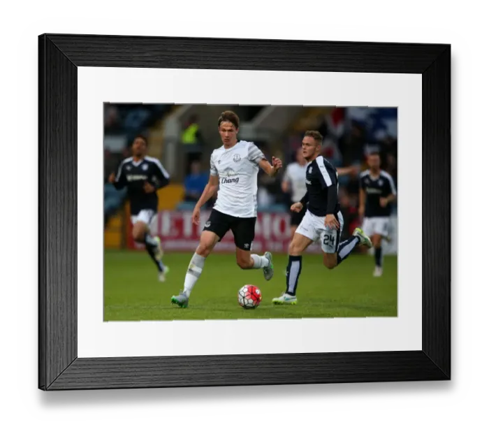 Framed Print : Battle for the Ball: Kieran Dowell vs. Andy Black - Everton's Pre-Season Clash at Dundee Framed Print : Battle for the Ball: Kieran Dowell vs. Andy Black - Everton's Pre-Season Clash at Dundee