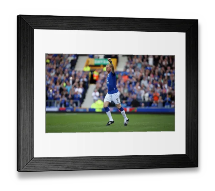 Framed Print : Duncan Ferguson's Intense Leadership: Everton vs Leeds United Pre-Season Clash at Elland Road Framed Print : Duncan Ferguson's Intense Leadership: Everton vs Leeds United Pre-Season Clash at Elland Road