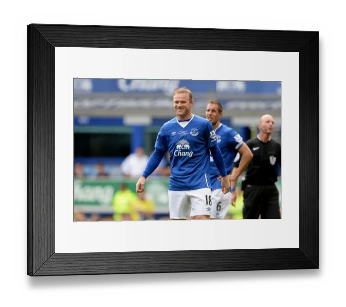 Framed Print : Wayne Rooney Grins in Everton Debut: Pre-Season Friendly vs Leeds United Framed Print : Wayne Rooney Grins in Everton Debut: Pre-Season Friendly vs Leeds United