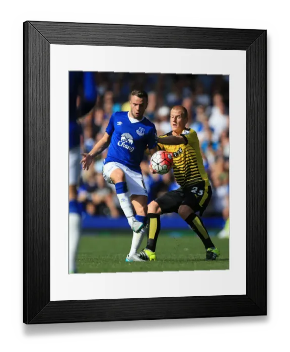 Framed Print : Intense Rivalry: Cleverley vs Watson's Battle for Ball Supremacy - Everton vs Watford, Premier League, Goodison Park Framed Print : Intense Rivalry: Cleverley vs Watson's Battle for Ball Supremacy - Everton vs Watford, Premier League, Goodison Park