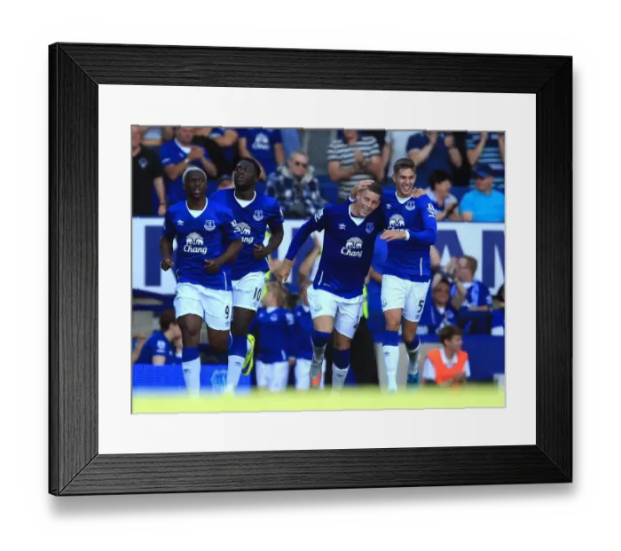 Framed Print : Ross Barkley's Stunner: Everton's First Goal Against Watford in Premier League Framed Print : Ross Barkley's Stunner: Everton's First Goal Against Watford in Premier League