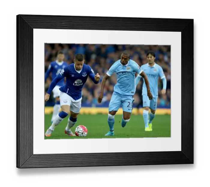 Framed Print : Intense Rivalry: Barkley vs Fernandinho's Battle for Ball Supremacy - Everton vs Manchester City Framed Print : Intense Rivalry: Barkley vs Fernandinho's Battle for Ball Supremacy - Everton vs Manchester City