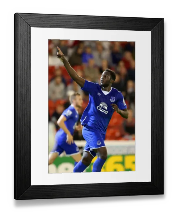 Framed Print : Everton's Romelu Lukaku Scores Hat-Trick: Everton Crush Barnsley in Capital One Cup Framed Print : Everton's Romelu Lukaku Scores Hat-Trick: Everton Crush Barnsley in Capital One Cup