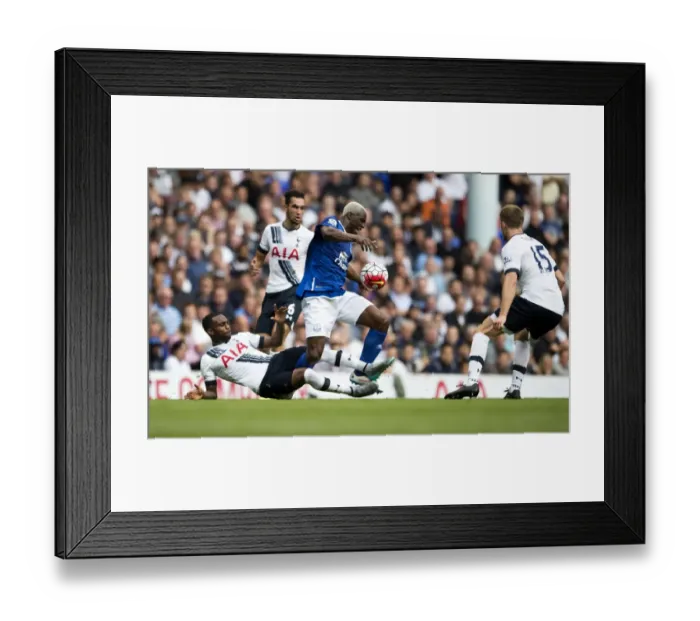 Framed Print : Intense Tackle: Danny Rose vs. Arouna Kone (Premier League: Tottenham Hotspur vs. Everton)