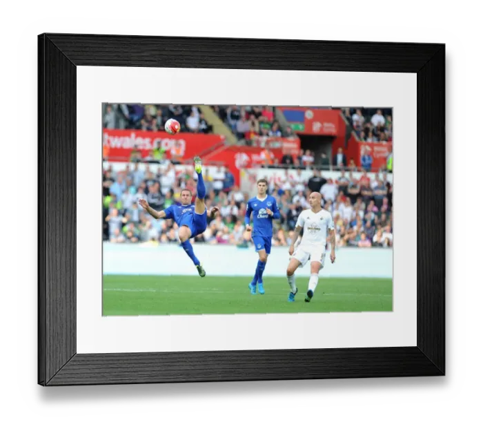 Framed Print : Phil Jagielka vs Swansea City: Everton's Defender in Action at Liberty Stadium Framed Print : Phil Jagielka vs Swansea City: Everton's Defender in Action at Liberty Stadium