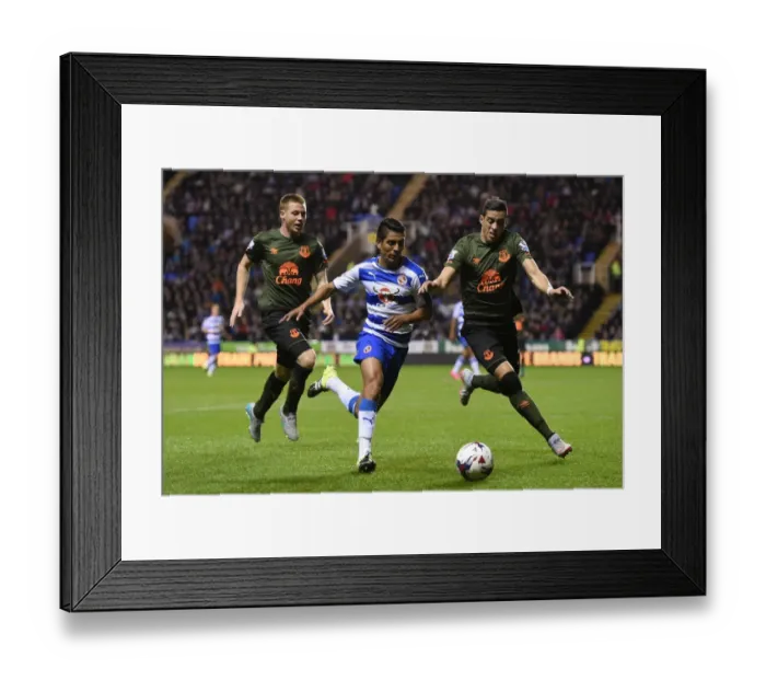Framed Print : Battle for the Ball: Hurtado vs Funes Mori & McCarthy - Everton vs Reading, Capital One Cup Framed Print : Battle for the Ball: Hurtado vs Funes Mori & McCarthy - Everton vs Reading, Capital One Cup