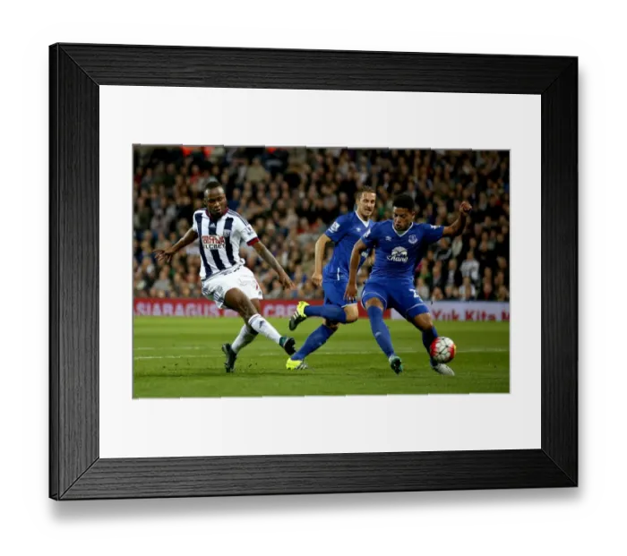 Framed Print : Saido Berahino Scores First Goal: West Bromwich Albion vs. Everton, Barclays Premier League Framed Print : Saido Berahino Scores First Goal: West Bromwich Albion vs. Everton, Barclays Premier League