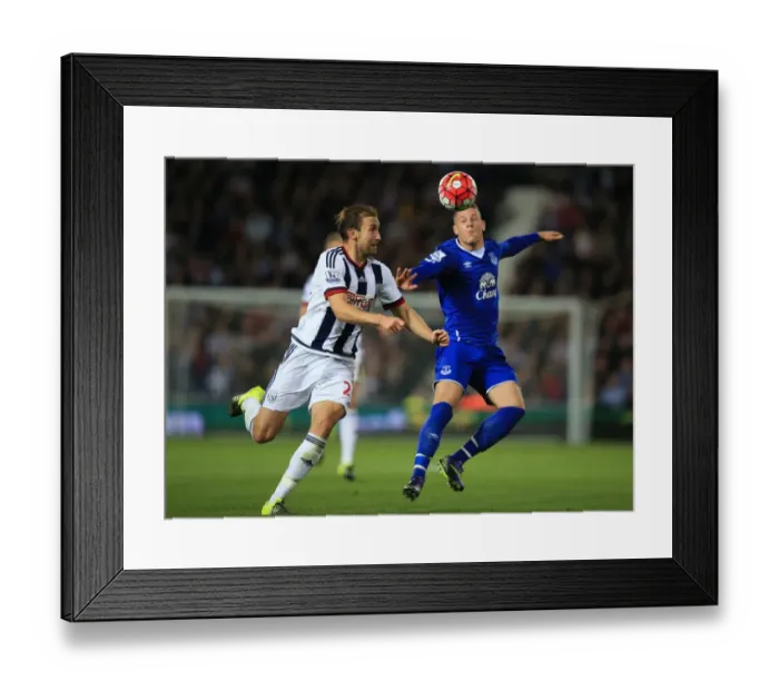 Framed Print : Battle for the Ball: Dawson vs. Barkley - West Bromwich Albion vs. Everton (Premier League) Framed Print : Battle for the Ball: Dawson vs. Barkley - West Bromwich Albion vs. Everton (Premier League)