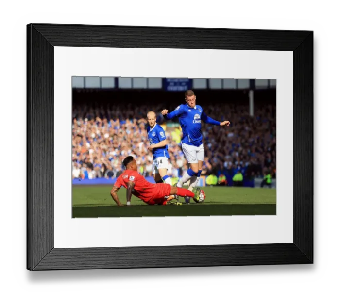 Framed Print : Intense Rivalry: Ross Barkley vs. Nathaniel Clyne - Battle for the Ball at Goodison Park Framed Print : Intense Rivalry: Ross Barkley vs. Nathaniel Clyne - Battle for the Ball at Goodison Park