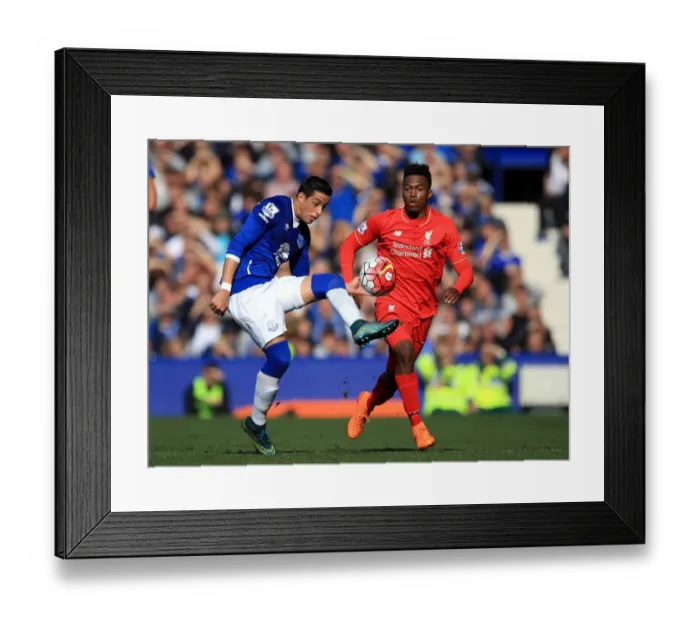 Framed Print : Intense Rivalry: Funes Mori vs. Sturridge - Everton vs. Liverpool Football Showdown Framed Print : Intense Rivalry: Funes Mori vs. Sturridge - Everton vs. Liverpool Football Showdown