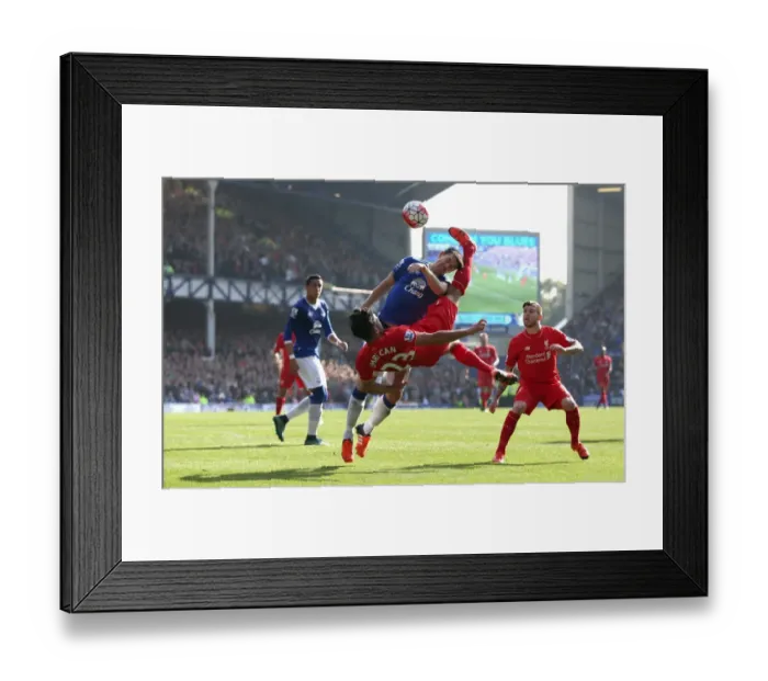 Framed Print : Emre Can vs. Gareth Barry: A Heated Moment in the Everton vs. Liverpool Rivalry Framed Print : Emre Can vs. Gareth Barry: A Heated Moment in the Everton vs. Liverpool Rivalry