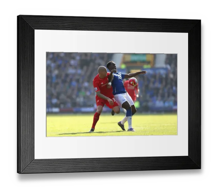 Framed Print : Intense Rivalry: Lukaku vs Skrtel - A Football Battle for Ball Supremacy at Goodison Park (Everton vs Liverpool) Framed Print : Intense Rivalry: Lukaku vs Skrtel - A Football Battle for Ball Supremacy at Goodison Park (Everton vs Liverpool)