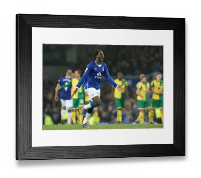 Framed Print : Everton's Romelu Lukaku: Capital One Cup Penalty Hero against Norwich City