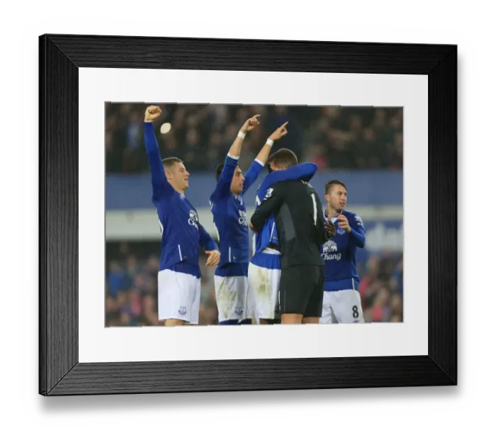 Framed Print : Everton's Penalty Shootout Triumph: Joel Robles and Teammates Celebrate Capital One Cup Victory Over Norwich City Framed Print : Everton's Penalty Shootout Triumph: Joel Robles and Teammates Celebrate Capital One Cup Victory Over Norwich City