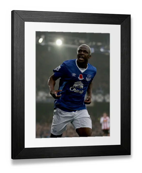 Framed Print : Arouna Kone's Fifth Goal Celebration: Everton vs. Sunderland in the Premier League Framed Print : Arouna Kone's Fifth Goal Celebration: Everton vs. Sunderland in the Premier League