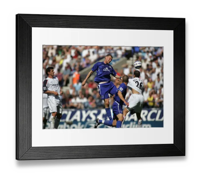 Framed Print : Everton's Ferguson: A Powerful Header - Soaring High Framed Print : Everton's Ferguson: A Powerful Header - Soaring High