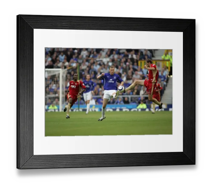 Framed Print : The Moment of Triumph: Duncan Ferguson's Toe-poked Goal for Everton Framed Print : The Moment of Triumph: Duncan Ferguson's Toe-poked Goal for Everton