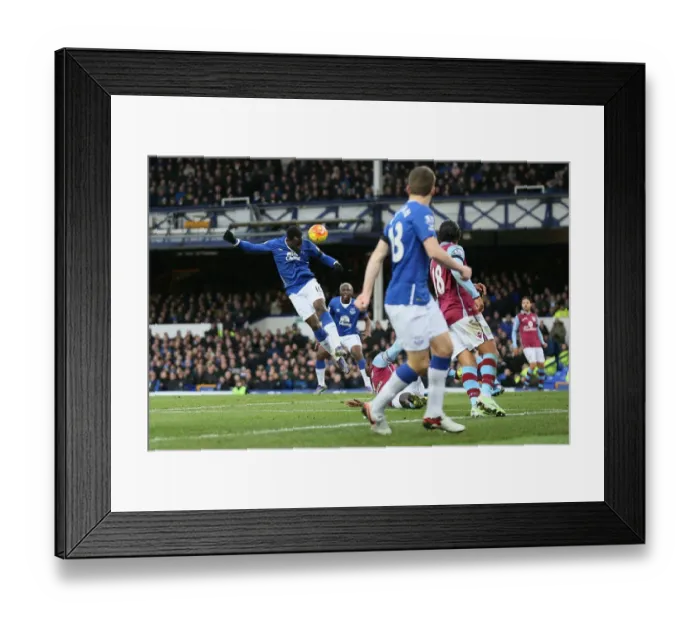 Framed Print : Romelu Lukaku Scores Everton's Second Goal vs. Aston Villa at Goodison Park Framed Print : Romelu Lukaku Scores Everton's Second Goal vs. Aston Villa at Goodison Park