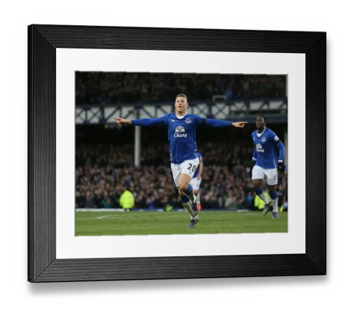 Framed Print : Ross Barkley Scores Third Goal: Everton's Victory Over Aston Villa in Barclays Premier League