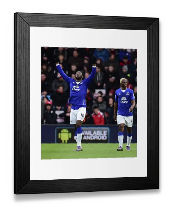 Framed Print : Romelu Lukaku Scores His Second Goal: Everton's Victory at AFC Bournemouth's Vitality Stadium