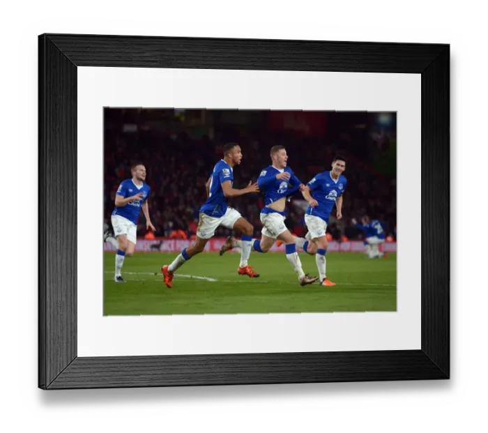 Framed Print : Ross Barkley's Strike: Everton's Triumphant Third Goal vs. AFC Bournemouth in Premier League Framed Print : Ross Barkley's Strike: Everton's Triumphant Third Goal vs. AFC Bournemouth in Premier League
