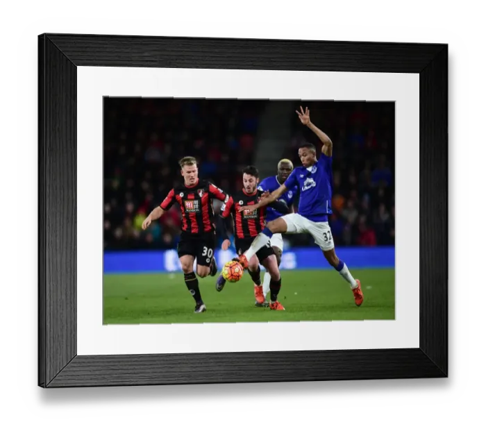 Framed Print : Intense Rivalry: Funes Mori vs Ritchie-Smith Clash - AFC Bournemouth vs Everton