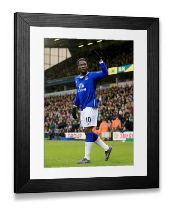 Framed Print : Romelu Lukaku Scores First Goal: Norwich City vs. Everton - Barclays Premier League Framed Print : Romelu Lukaku Scores First Goal: Norwich City vs. Everton - Barclays Premier League